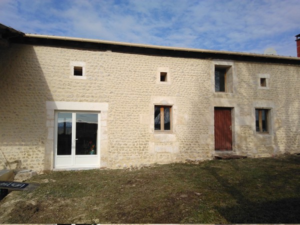 Rénovation façade à Fléac 